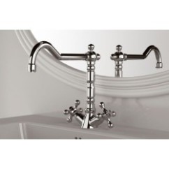 REVIVAL monoforo lavabo con canna antica e scarico finitura cromo