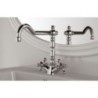 REVIVAL monoforo lavabo con canna antica e scarico finitura cromo