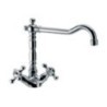 REVIVAL monoforo lavabo con canna antica e scarico finitura cromo