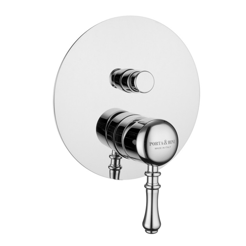 DALI' Monocomando doccia incasso con deviatore piastra slim  finitura cromo