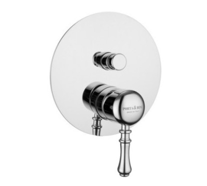 DALI' Monocomando doccia incasso con deviatore piastra slim  finitura cromo