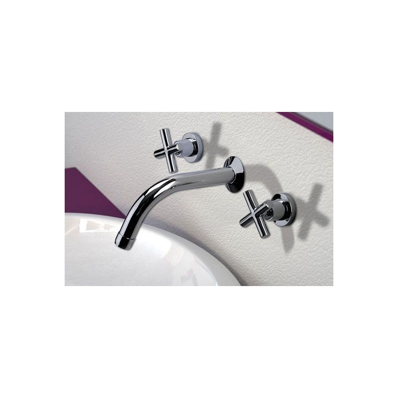 JAX Batteria lavabo da incasso finitura cromo