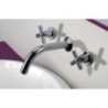 JAX Batteria lavabo da incasso finitura cromo