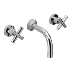 JAX Batteria lavabo da incasso finitura cromo