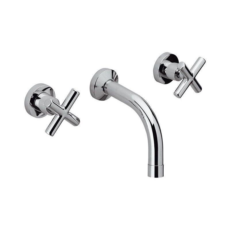 JAX Batteria lavabo da incasso finitura cromo
