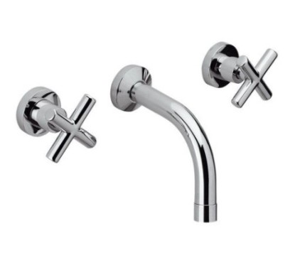 JAX Batteria lavabo da incasso finitura cromo