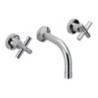 JAX Batteria lavabo da incasso finitura cromo