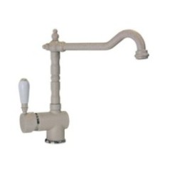 MIXOLD miscelatore monocomando con canna "old fashion" finitura microultragranit 98 bianco