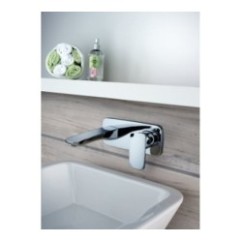 JULIA gruppo lavabo a parete finitura cromo