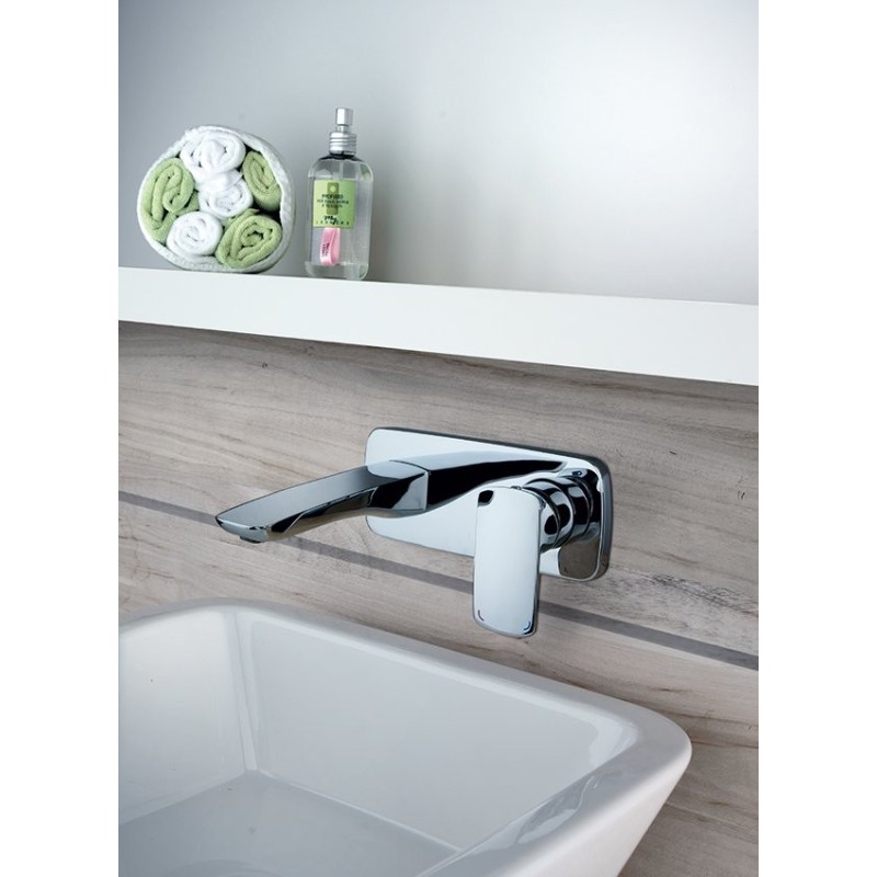 JULIA gruppo lavabo a parete finitura cromo