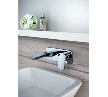 JULIA gruppo lavabo a parete finitura cromo