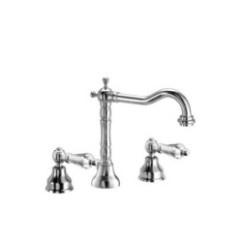 FLY BIJOUX batteria lavabo 3 fori con canna alta finitura cromo