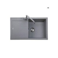 ELEGANCE 78.10 Lavello cucina ad una vasca più scolapiatti finitura ultrametal 42 titanio