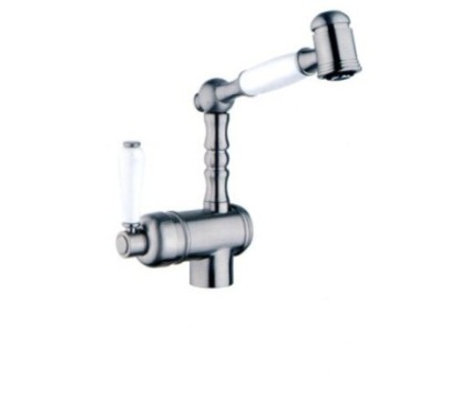 LONDON monocomando per lavello retrò con doccetta estraibile finitura vecchio ottone