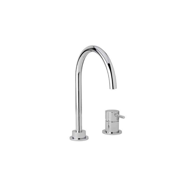 TONDì Monocomando lavabo due fori senza scarico finitura cromo