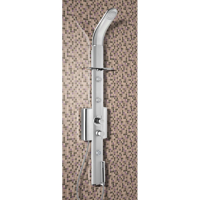 SFERA pannello doccia con miscelatore termostatico finitura satinato