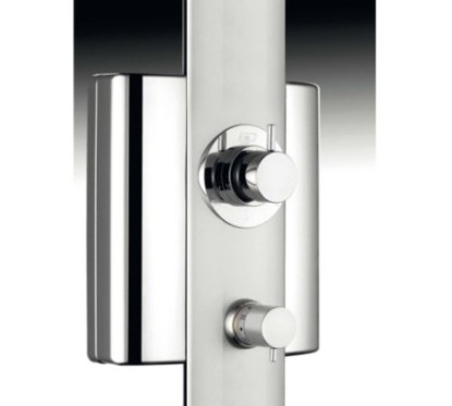 SFERA pannello doccia con miscelatore termostatico finitura satinato