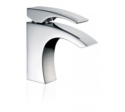 CRYSTAL Monocomando lavabo con scarico automatico finitura cromo