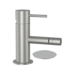 TOKYO STEEL Miscelatore monocomando bidet in acciaio inox con scarico click clack