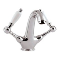 RETRO' Monoforo lavabo con scarico click-clack finitura cromo