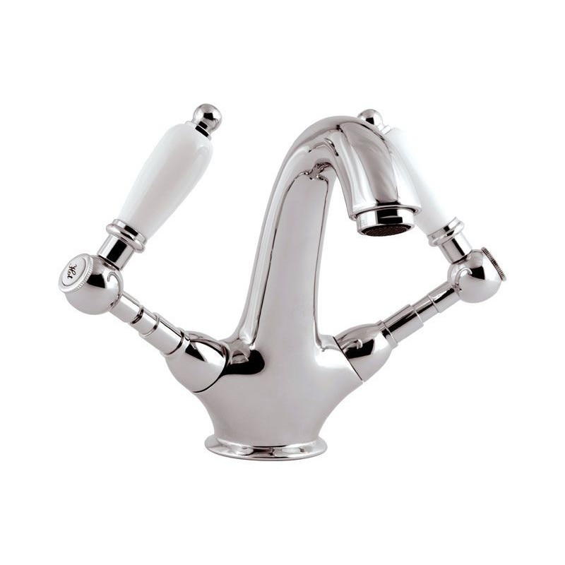 RETRO' Monoforo lavabo con scarico click-clack finitura cromo