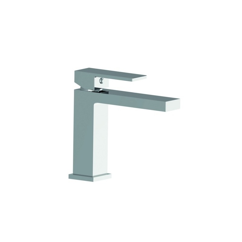 MANHATTAN monocomando lavabo scarico click clack finitura brushed nickel