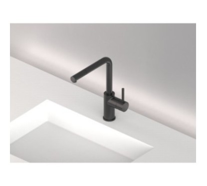 MICRON monocomando lavello cucina con doccetta estraibile  finitura nero opaco