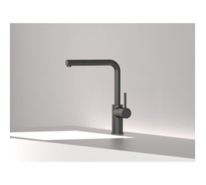 MICRON monocomando lavello cucina con doccetta estraibile  finitura nero opaco