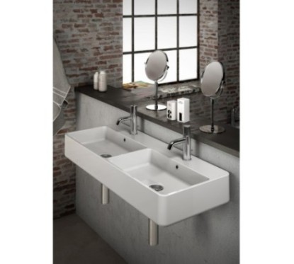 TRATTO Lavabo sospeso monoforo Rettangolare 100