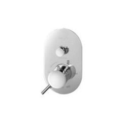 THERMO.LINE - AXIA Miscelatore termostatico coassiale per doccia incasso a 2 uscite con deviatore a pulsante