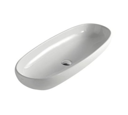EL 1.2 lavabo cm 87 ciotola ovale da appoggio finitura bianco