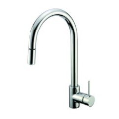 FRED monocomando per lavello con doccia estraibile finitura cromo