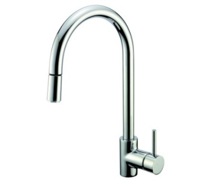 FRED monocomando per lavello con doccia estraibile finitura cromo