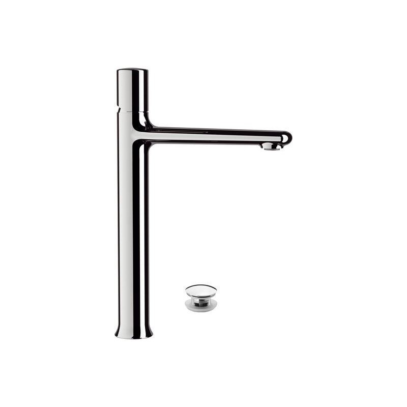 FUSION Monocomando lavabo alto con scarico click-clack finitura cromo