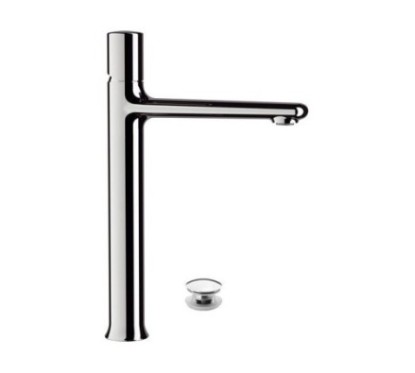 FUSION Monocomando lavabo alto con scarico click-clack finitura cromo