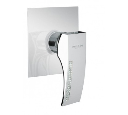 CRYSTAL Monocomando doccia incasso finitura cromo
