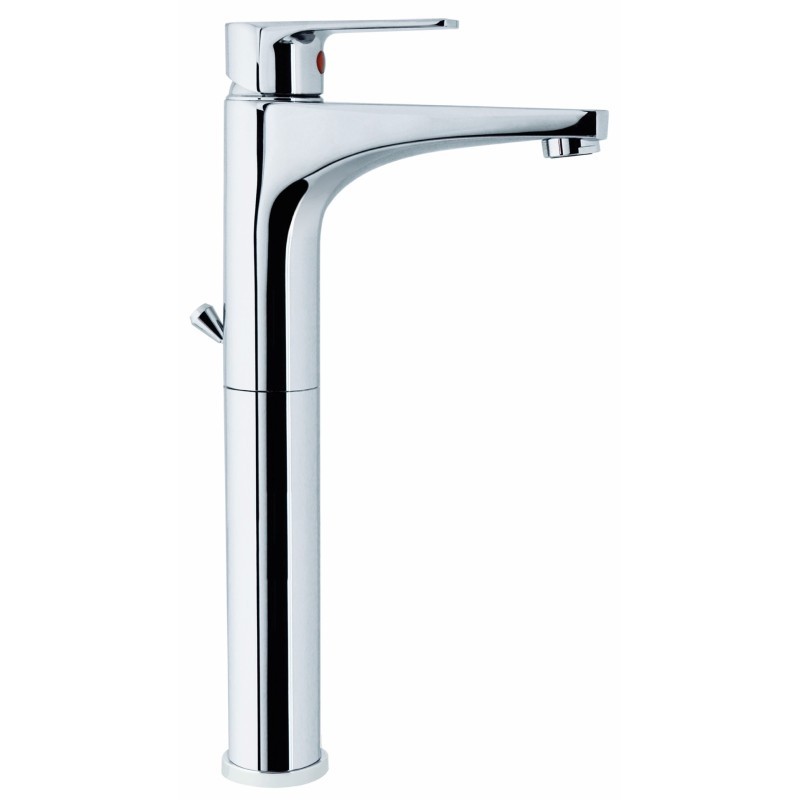 LINE monocomando lavabo prolungato con scarico finitura cromo