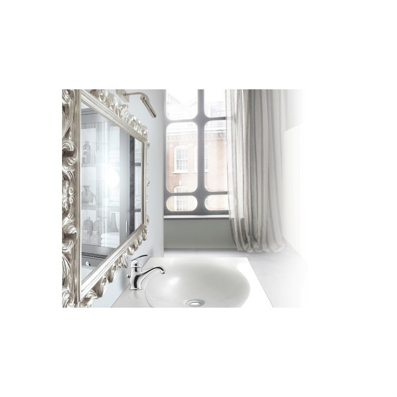 TEORIA Miscelatore monocomando per lavabo con scarico automatico finitura cromo
