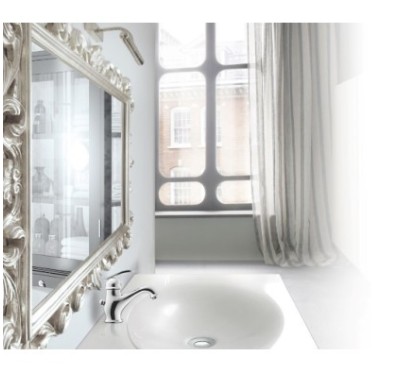 TEORIA Miscelatore monocomando per lavabo con scarico automatico finitura cromo