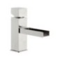CUBE WATERFALL monocomando lavabo con bocca a cascata senza scarico finitura cromo