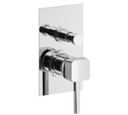 P-QUADRO rubinetto monocomando doccia incasso con deviatore