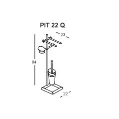PITAGORA piantana quattro funzioni portasapone