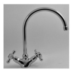 CUSIO 900 monoforo per lavello  finitura vecchio ottone