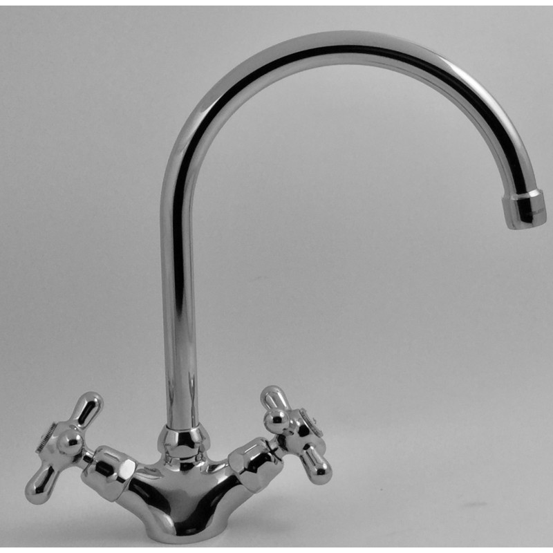 CUSIO 900 monoforo per lavello  finitura vecchio ottone