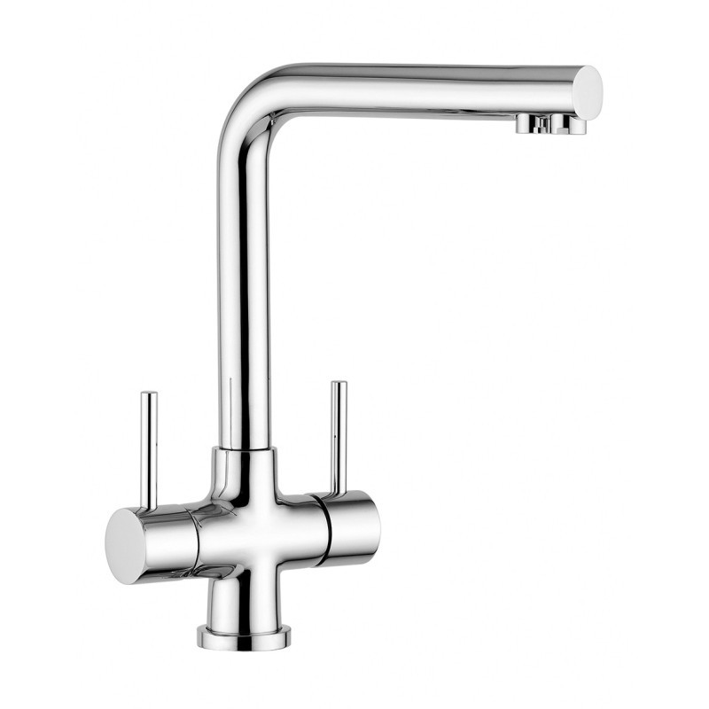 KITCHEN PROGRAM Miscelatore tre vie per acqua depurata finitura cromo