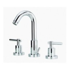 ROAMING MONOLEVA batteria lavabo 3 fori con scarico 1" 1/4 finitura cromo