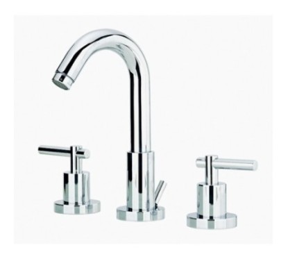 ROAMING MONOLEVA batteria lavabo 3 fori con scarico 1" 1/4 finitura cromo