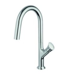 PARMIX miscelatore monocomando con canna tonda finitura microultragranit bianco latte