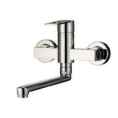 SHARK miscelatore lavello a parete cromo