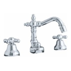 MAYA batteria bidet decò con scarico finitura cromo